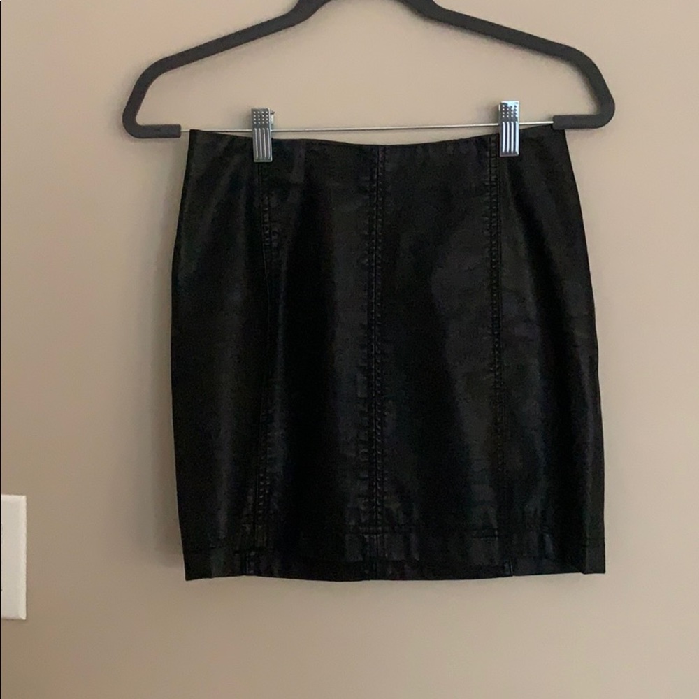 Free People Modern Femme Faux leather mini skirt